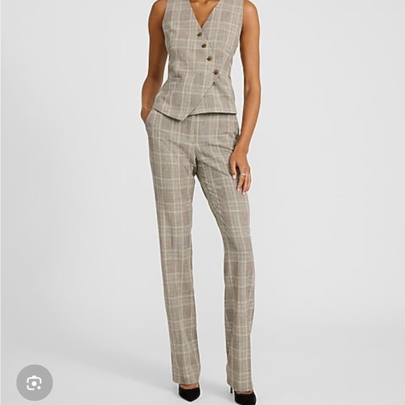 Express Pants - NWT Express Editor Plaid Mid Rise Bootcut Pant size 14